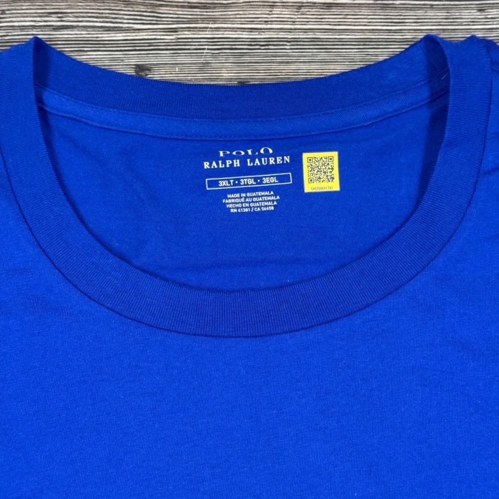 Polo Ralph Lauren Mens Size 3XLT T-Shirt Blue POLORL67‎ Graphic Short Sleeve New